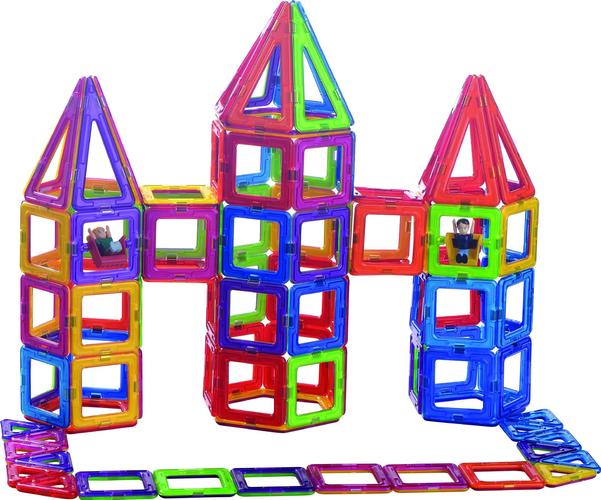 厂家直销儿童磁力片益智玩具 拼装构建积木正放形